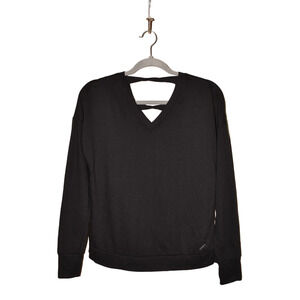 FREELY $40 Ella Twist Long Sleeve Shirt in Black XS
